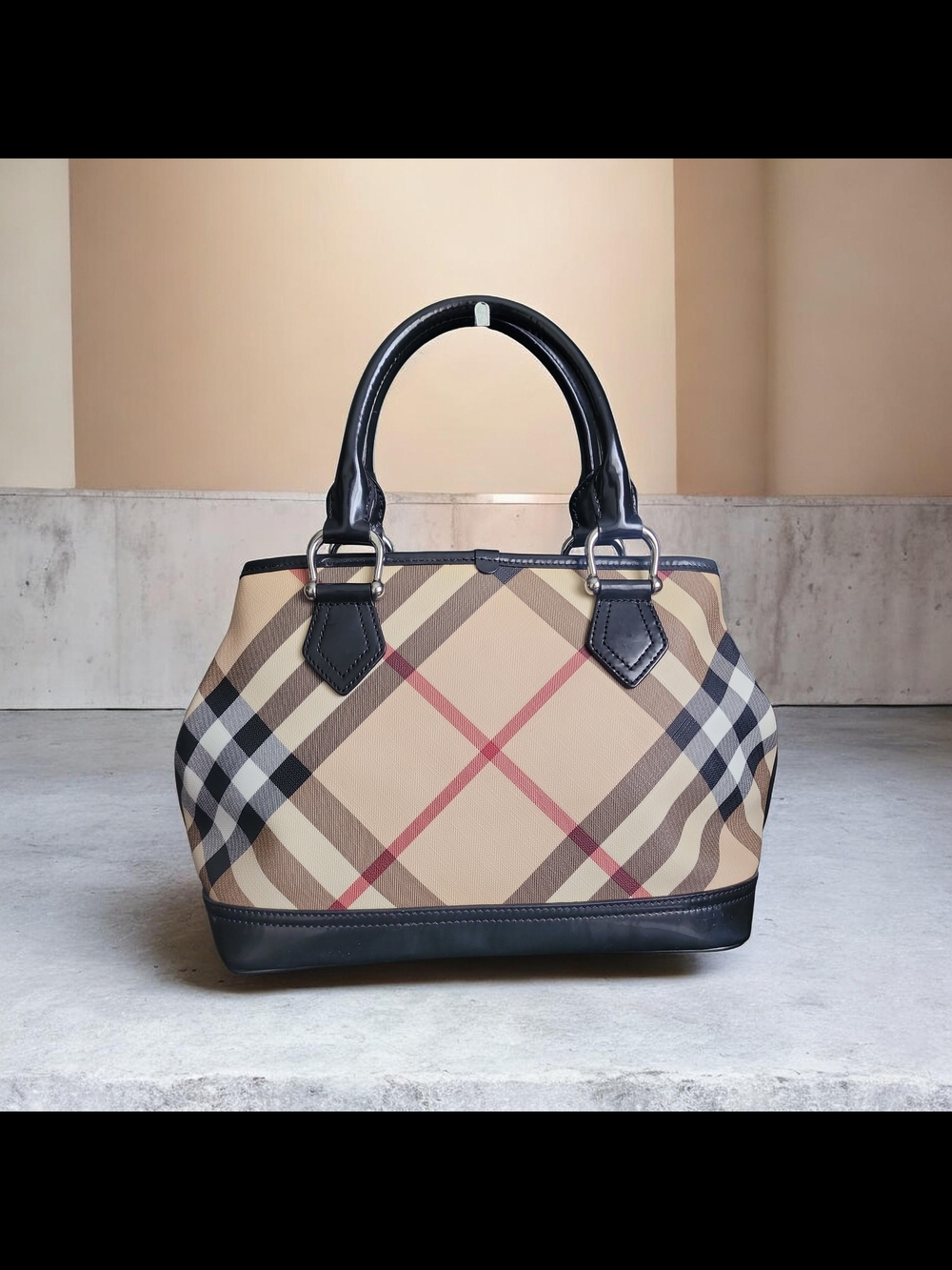 Burberry Super Nova Check Chester Satchel M - Picture 2 of 12
